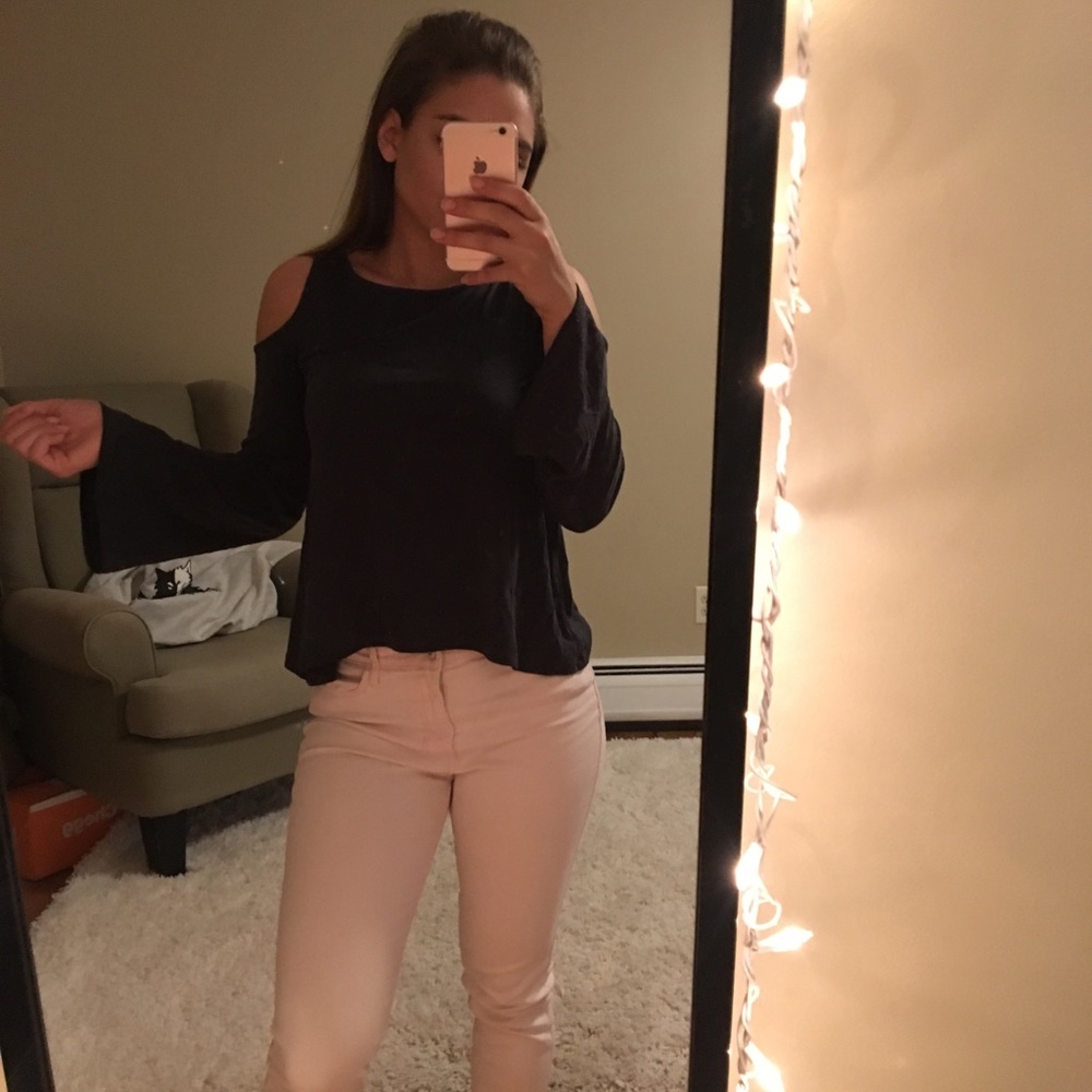Cold Shoulder Bell Sleeve Top